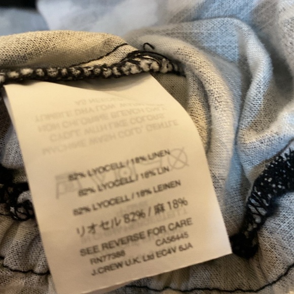 J.Crew Black and White Graphic Cap Sleeve Shorts Jumper. Size XS. With Pockets. - Picture 16 of 16